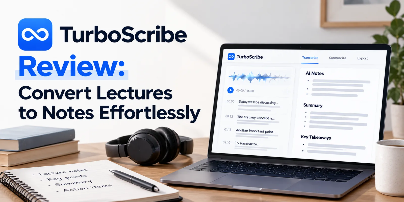TurboScribe Review: Convert Lectures to Notes Effortlessly